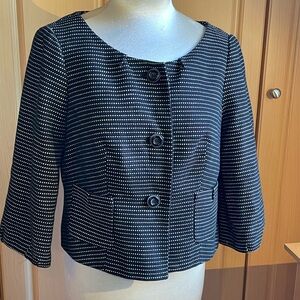 The Limited Black and White Polka Dot Blazer